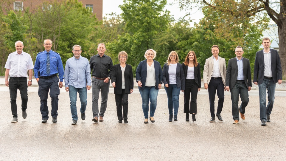 Anita Kym (Mitte), Prsidentin der Gewerbevereins Mhlin und Umgebung, prsidiert das elfkpfige Organisationskomitee fr die nchste Gewerbeausstellung in Mhlin. Foto: zVg